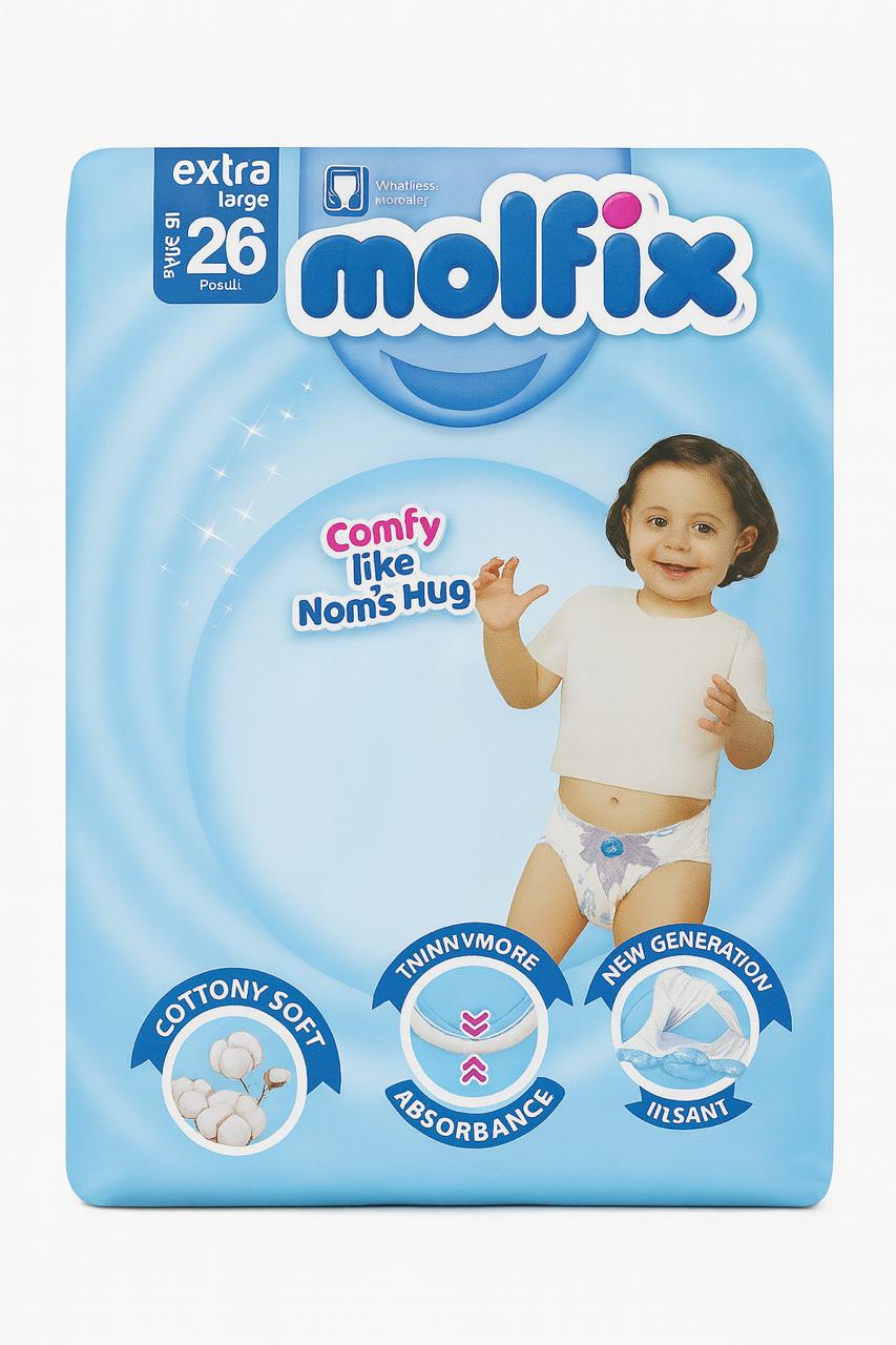 Molfix Comfy Like Moms Hug 26 Pcs| مولفيكس حفاضات مواليد عالية الامتصاص-26 قطعة