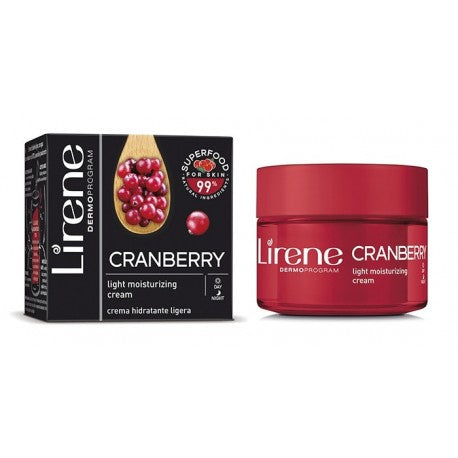 Lirene Light Moisturizing Cranberry Face Cream - 50 ml | ليرين كريم مرطب للوجه بالتوت البري - 50 مل
