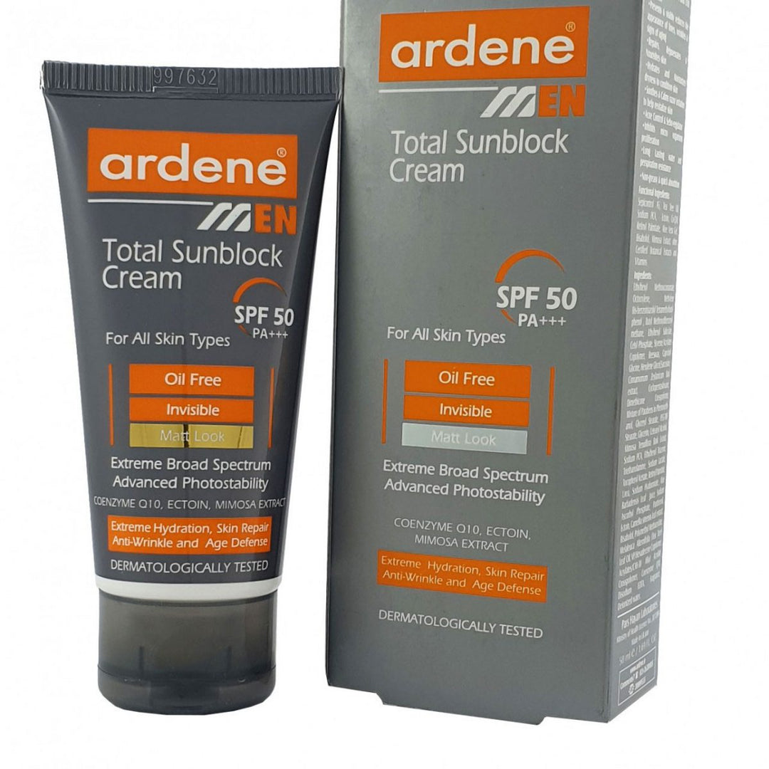 Ardene Total Sunblock Cream For Men - 50ml |اردن كريم الحماية الشمسية الكاملة للرجال - 50 مل