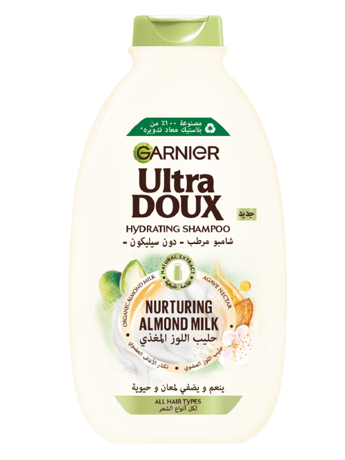 Garnier Ultra Doux Almond Milk Hydrating Shampoo - 400ml |غارنييه شامبو مرطب بحليب اللوز - 400 مل
