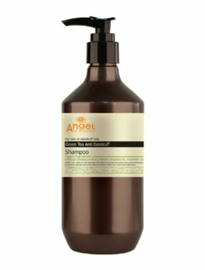 Angel Anti-dandruff Shampoo With Green Tea - 400ml I شامبو ضد القشرة بزيت شجرة الشاي الاخضر