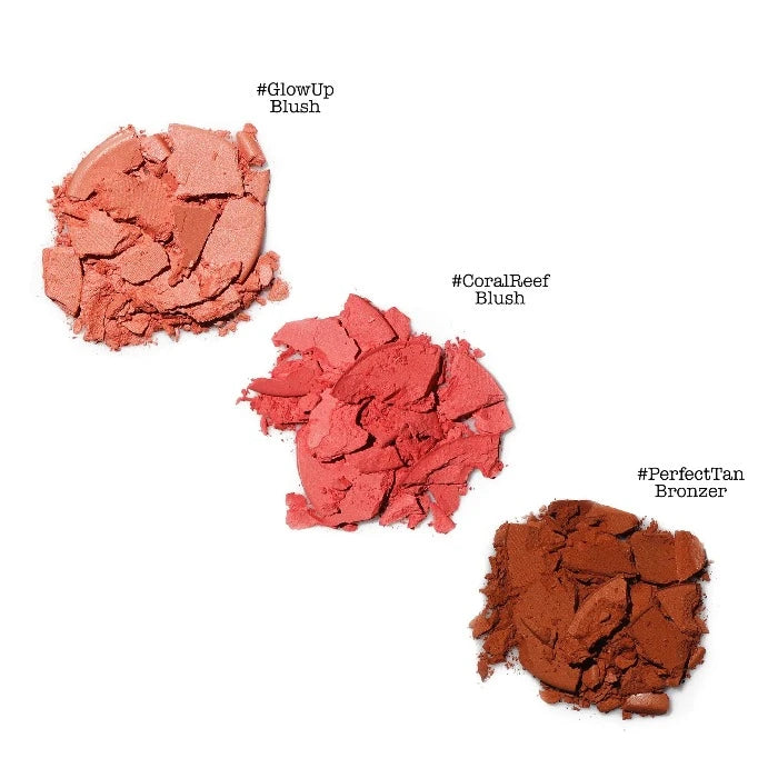 the Balm Tropics Powder Trio blush , bronzer palette - 8.5g | ذا بالم باليت للخدود - 8.5 غرام