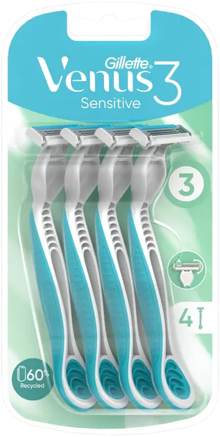 Gillette Venus 3 Sensitive - 4pcs | جيليت شفرات حلاقة - 4 قطع