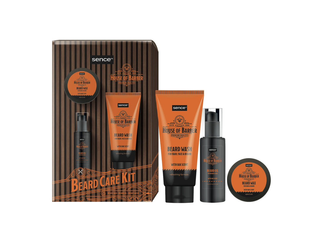 Sence Beauty Collection Giftset For Men House Of Barber - 3pcs | مجموعة العناية باللحية للرجل - 3 قطع