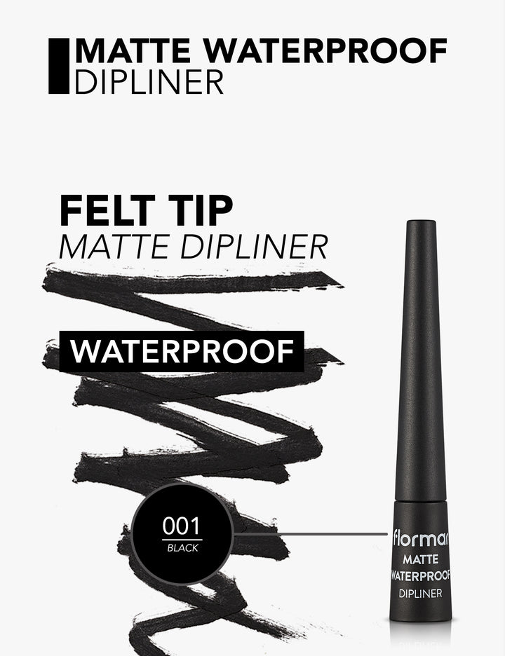 Flormar Matte Waterproof Dipliner 01 Black | فلورمار كحل اي لاينر مات غير لامع مقاوم للماء 01 أسود