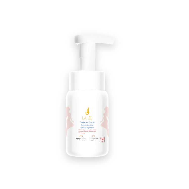 LA JU Disinfectant Douche Antiseptic & Antiviral Tightening Vaginal foam - 150ml| لاجو غسول  رغوي مهبلي ومضاد للفيروسات-150 مل