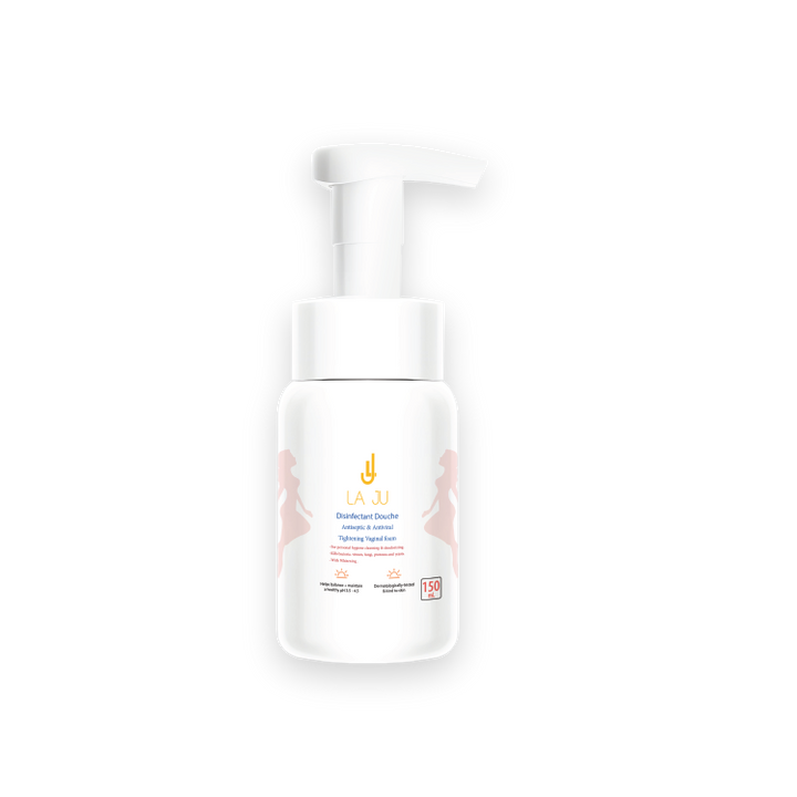 LA JU Disinfectant Douche Antiseptic & Antiviral Tightening Vaginal foam - 150ml| لاجو غسول  رغوي مهبلي ومضاد للفيروسات-150 مل