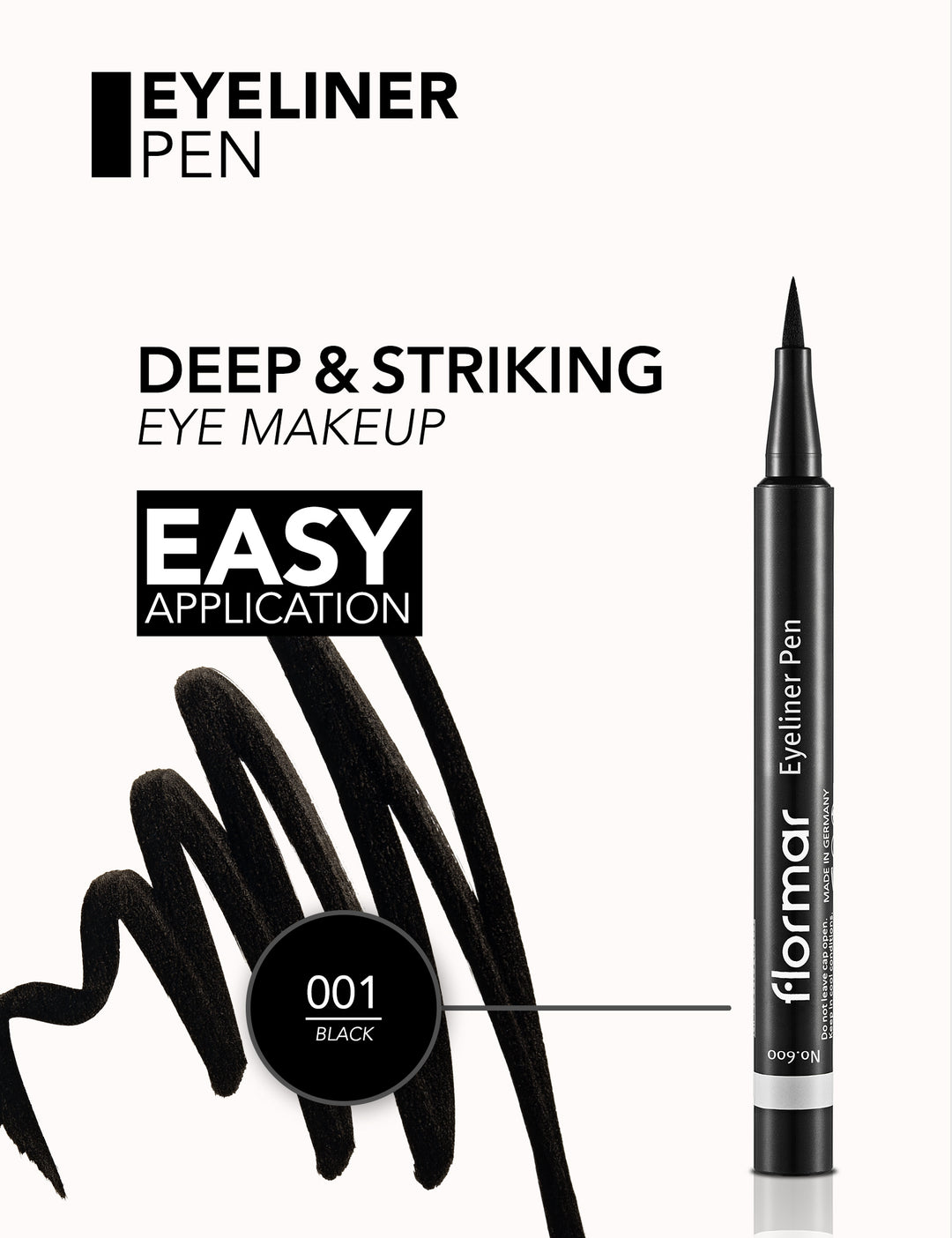 Flormar Eyeliner Pen - 1.0ml | فلورمار ايلاينر سائل - ١ مل