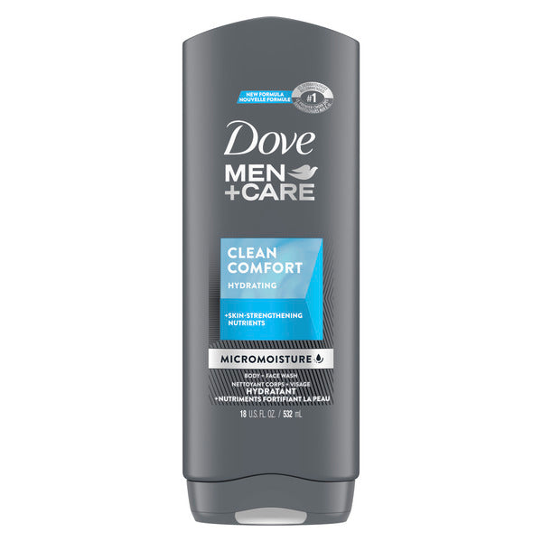 Dove Men+Care  Hydrating Clean Comfort Body + Face Wash - 532ml | دوف غسول للوجه و الجسم للرجال - 532 مل