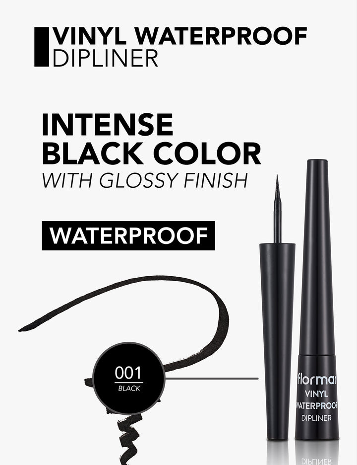 Flormar Vinyl Waterproof Dipliner - 2.5ml | فلورمار ايلاينر سائل ضد الماء - 2.5 مل
