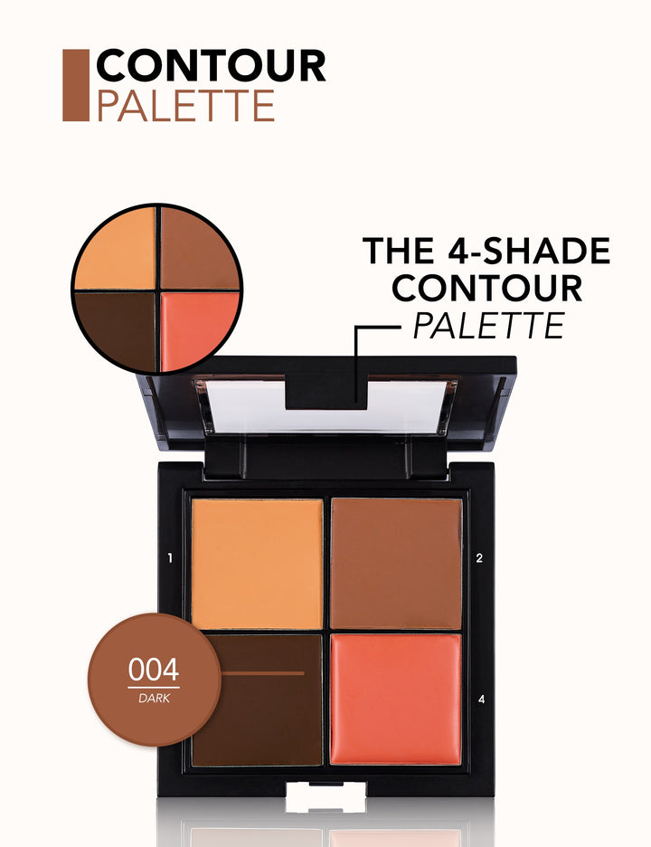 Flormar Contour Palette 004 Dark - 10g | فلورمار باليت كونتور لون 004 - 10 غرام