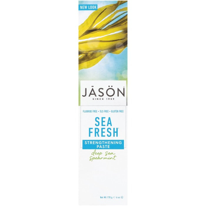JASON Sea Fresh Deep Sea Spearmint Strengthening Toothpaste - 170g | جيسون معجون أسنان لمحاربة التسوس بالنعنع - 170 غرام