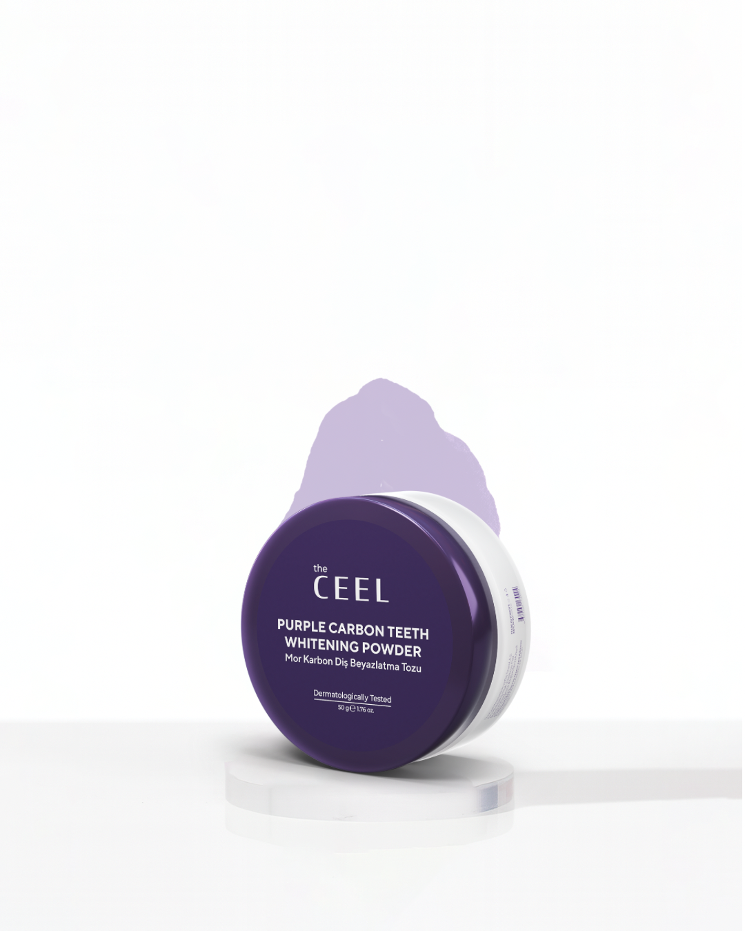 the CEEL Purple Carbon Teeth Whitening Powder - 50g | ذا سيل بودرة الفحم لتبييض الأسنان - 50 غ
