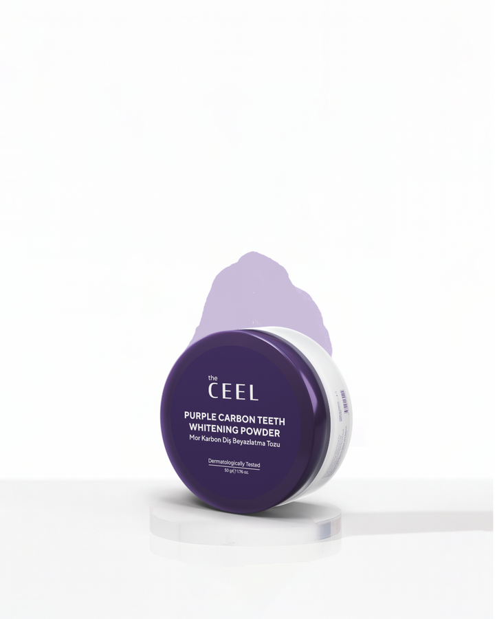 the CEEL Purple Carbon Teeth Whitening Powder - 50g | ذا سيل بودرة الفحم لتبييض الأسنان - 50 غ