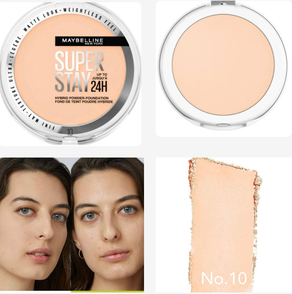 Maybelline Super Stay 24H Hybrid Powder Foundation - 9g | ميبيلين بودرة أساس مضغوطة سوبر - 9 غرام