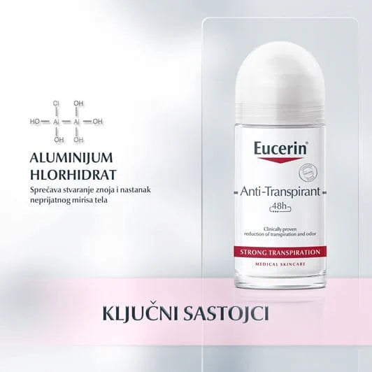 Eucirin Deodorant Anti-Perspirant 48h Roll-on - 50-ml | يوسيرين مزيل عرق ومضاد للتعرق يدوم 48 ساعة - 50 مل