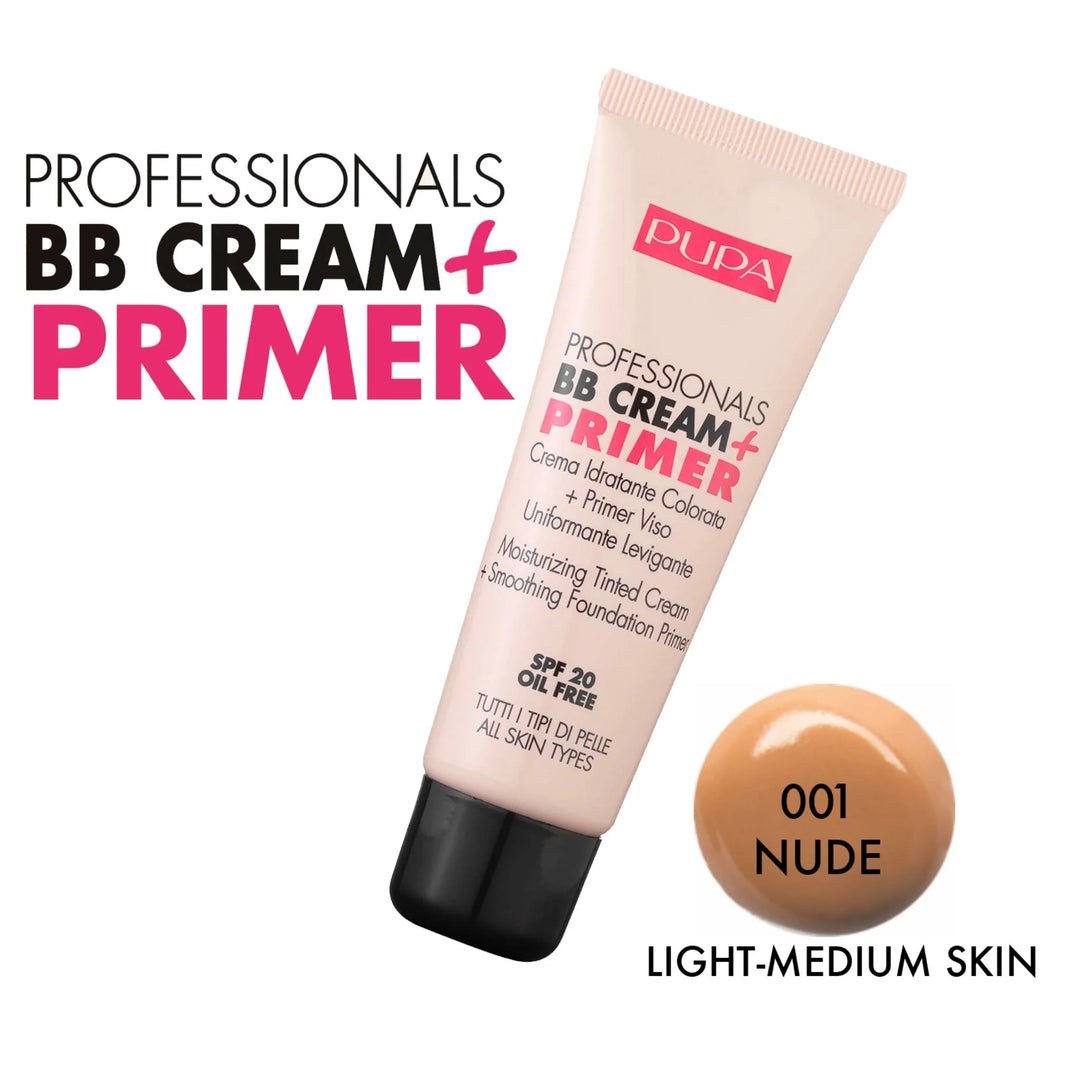 Pupa Professionals BB Cream & Primer No.001 - 50ml | بوبا كريم بي بي وبرايمر - 50 مل