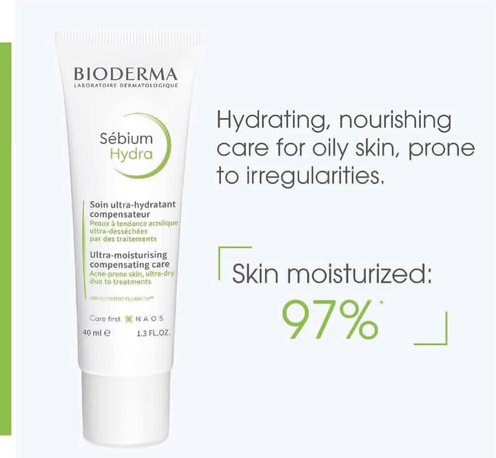 Bioderma Sebium Hydra Ultra-Moisturising Compensating Care - 40ml | بيوديرما مرطب للبشرة الدهنية - 40 مل