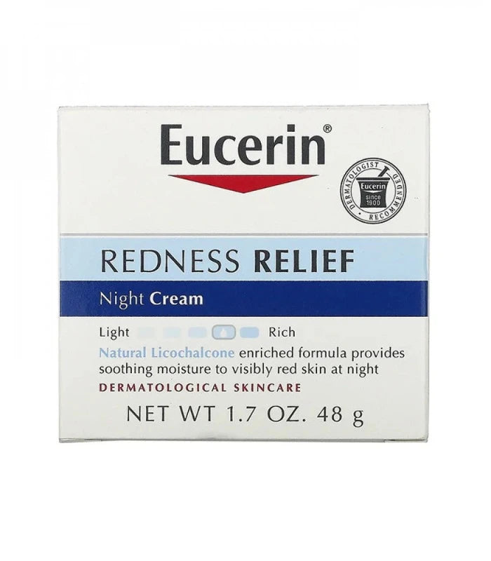 Eucerin soothing night cream to relieve redness - 48g | يوسيرين كريم مهدئ ليلي لتهدئة الاحمرار - 48 غرام