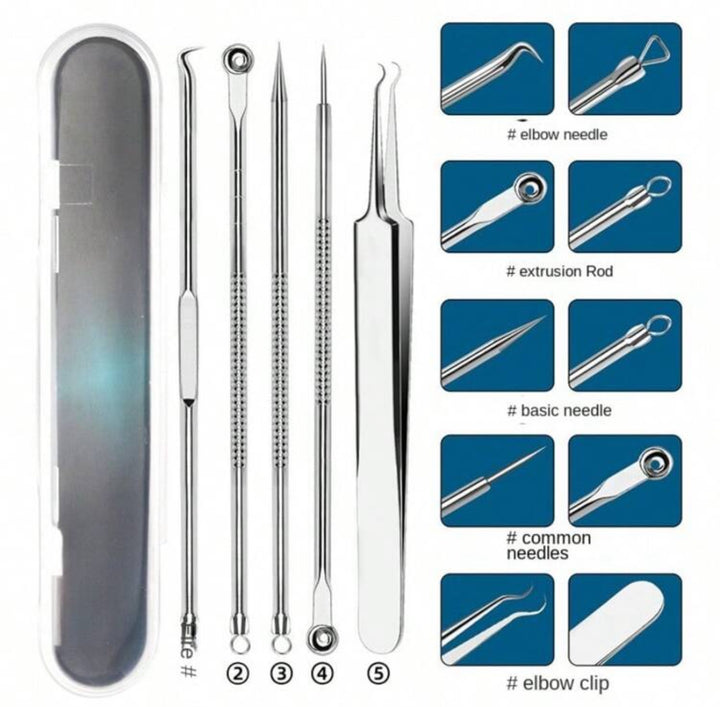 Blackhead Removal Tools set - 4pcs | مجموعة أدوات إزالة الرؤوس السوداء – 4 قطع