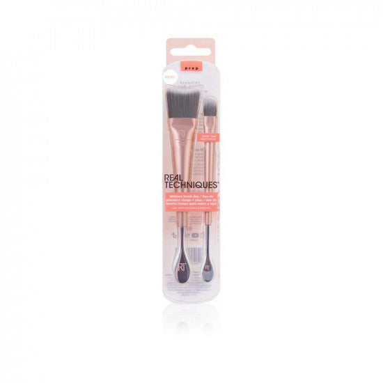 Real Techniques Face & Eye Brush Set For Skincare 2pcs | ريل تكنيك فرش مكياج - 2 قطعة