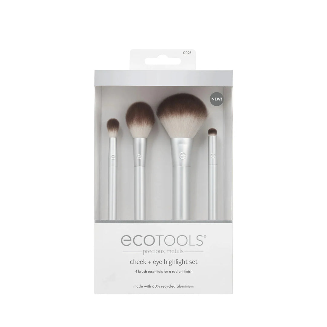 Precious Metals Cheek+Eye Highlight Set 4pcs | مجموعة فرش مكياج - 4 قطع