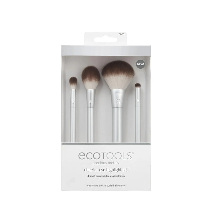 Precious Metals Cheek+Eye Highlight Set 4pcs | مجموعة فرش مكياج - 4 قطع