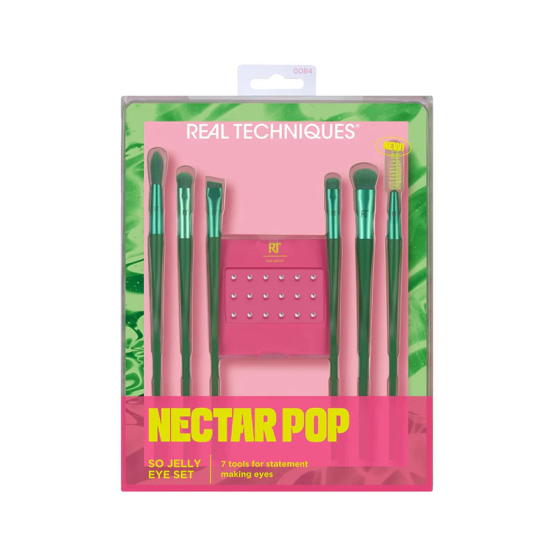 Real Techniques Nectar Pop So Jelly Eye Set - 7pcs | ريل تكنيك مجموعة فراشي مكياج للعيون - 7 قطع
