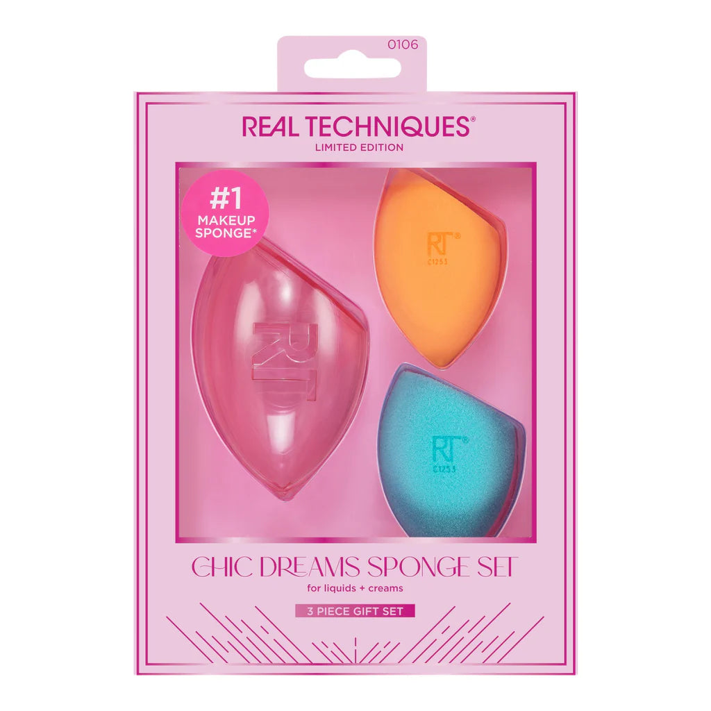 Real Techniques Chic Dreams Sponge - 3pcs | ريل تكنيك اسفنجة مكياج - 3 قطع
