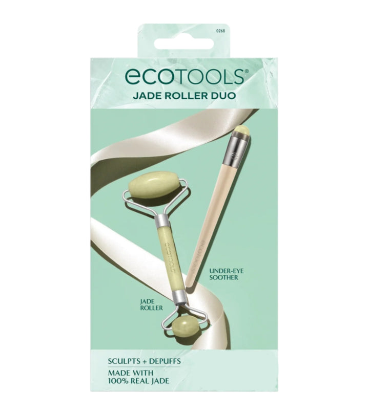 Jade Roller Dou Roller+Eye Contour Rouller 2pcs | مجموعة رولر اليشم المزدوج - 2 قطعة