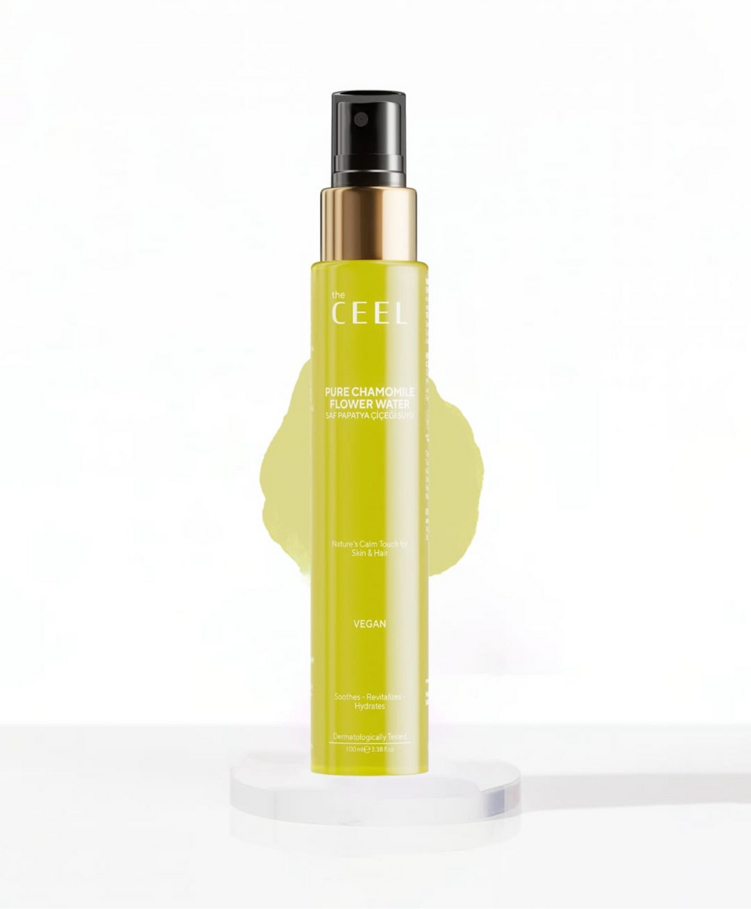 the CEEL Pure Chamomile Flower Water Skin & Hair - 100ml | سيل بخاخ مرطب بماء الورد للبشرة و الشعر - 100 مل
