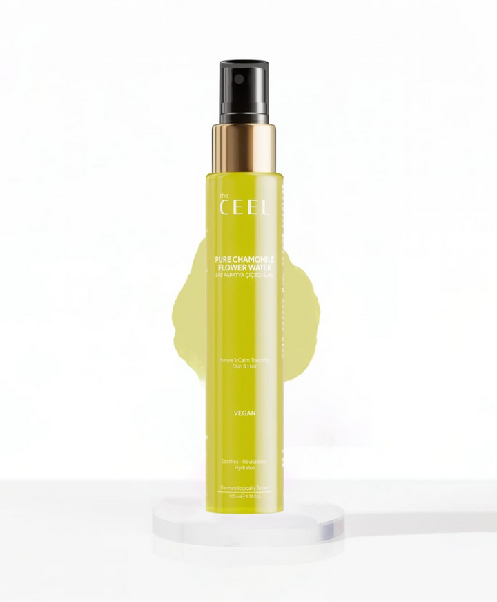 the CEEL Pure Chamomile Flower Water Skin & Hair - 100ml | سيل بخاخ مرطب بماء الورد للبشرة و الشعر - 100 مل