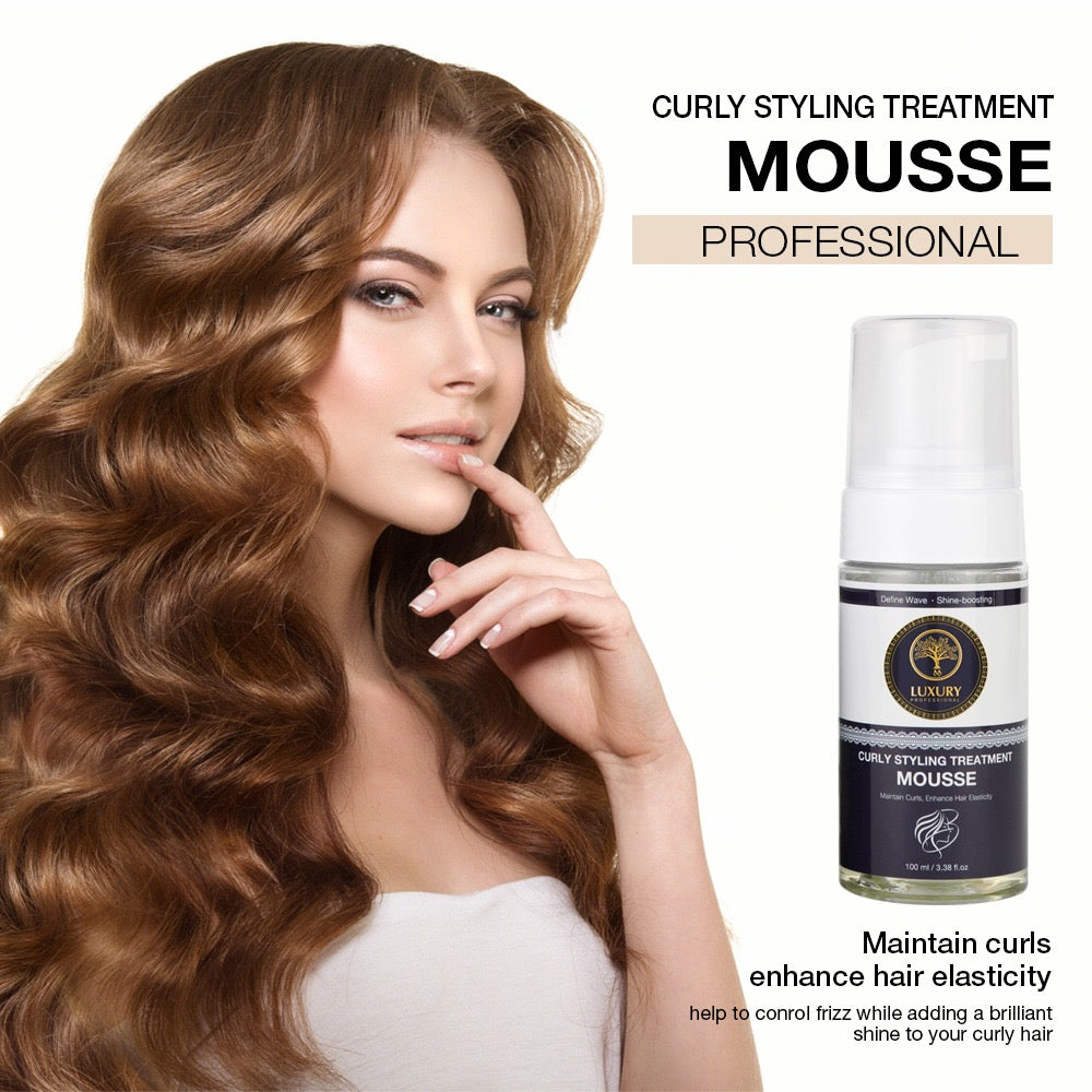 LUXURY Curly Styling Treatment Mousse - 100ml | لكجري موس تجعيد الشعر - 100 مل
