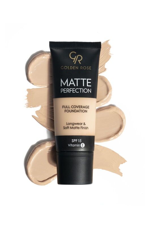 GOLDEN ROSE Matte Perfection Full Coverage Foundation - 35ml | كولدن روز كريم أساس مات بتغطية عالية - 35 مل