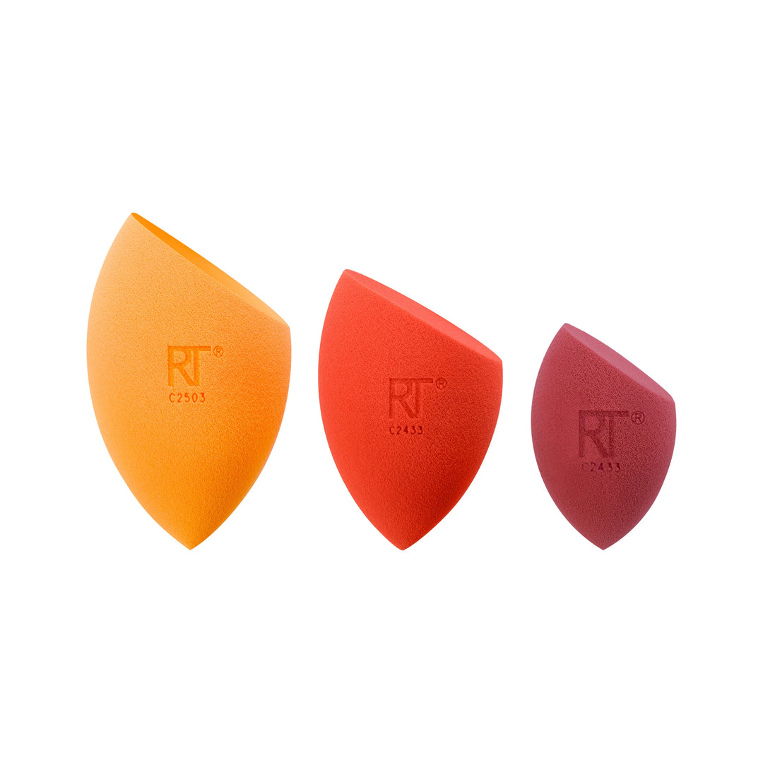 Real Techniques Solar Power Sunsoaked Sponge Trio - 3pcs | ريل تكنيك اسفنجة مكياج 3 قطع
