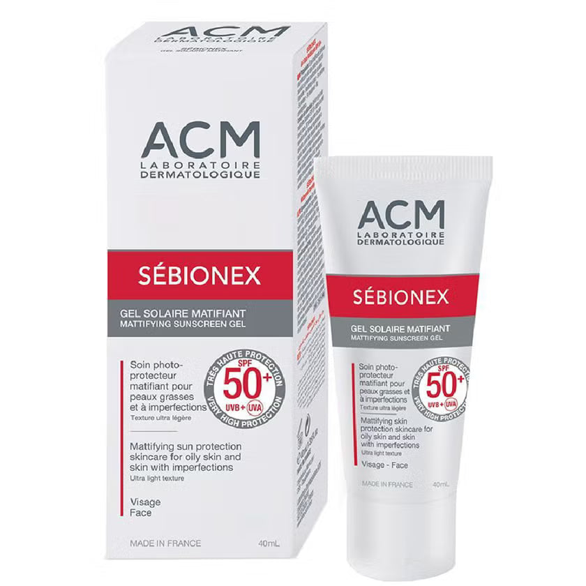 ACM Sebionex Spf 50+ Mattifying Sunscreen Gel - 40ml |  اي سي ام جل واقي شمس بعامل حماية  50+ مضاد للمعان 40 مل