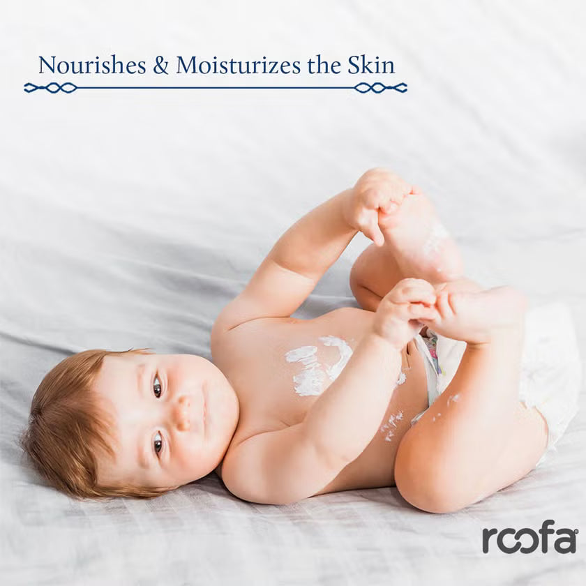 Roofa Baby Moisturizing Body Lotion With Calendula & Panthenol - 300 ml | روفا لوشن ترطيب للأطفال بخلاصة الكاليندولا والبانثينول – 300 مل