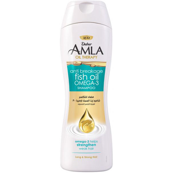 Dabur AMLA Anti Breakage Fish Oil Omega-3 Shampoo - 400 ml | دابر أملا شامبو بزيت السمك و اوميغا 3 ضد التقصف - 400 مل