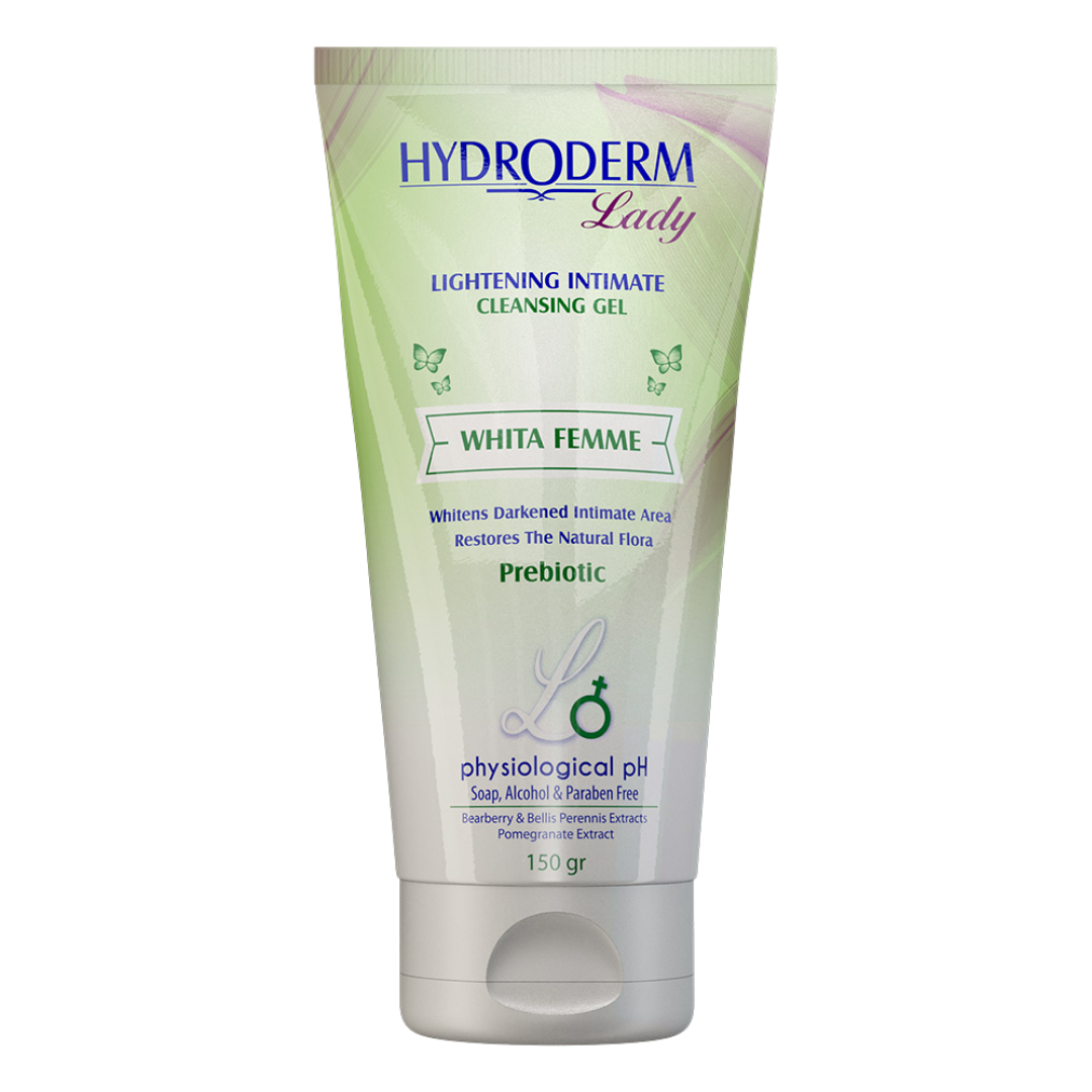 HYDRODERM Lightening Gel Intimate Cleansing Gel Whita Femme - 150g | هيدروديرم جل تفتيح المناطلق الحساسة - 150 غ