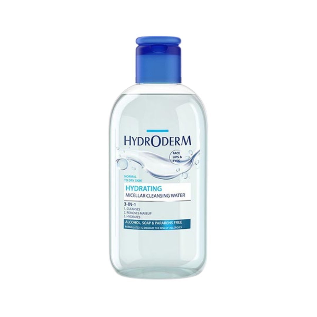 HYDRODERM Hydrating Micellar Water 3 in 1 For Dry Skin - 250ml | هيدروديرم ميسيلار 3 ب 1 للبشرة الجافة - 250 مل
