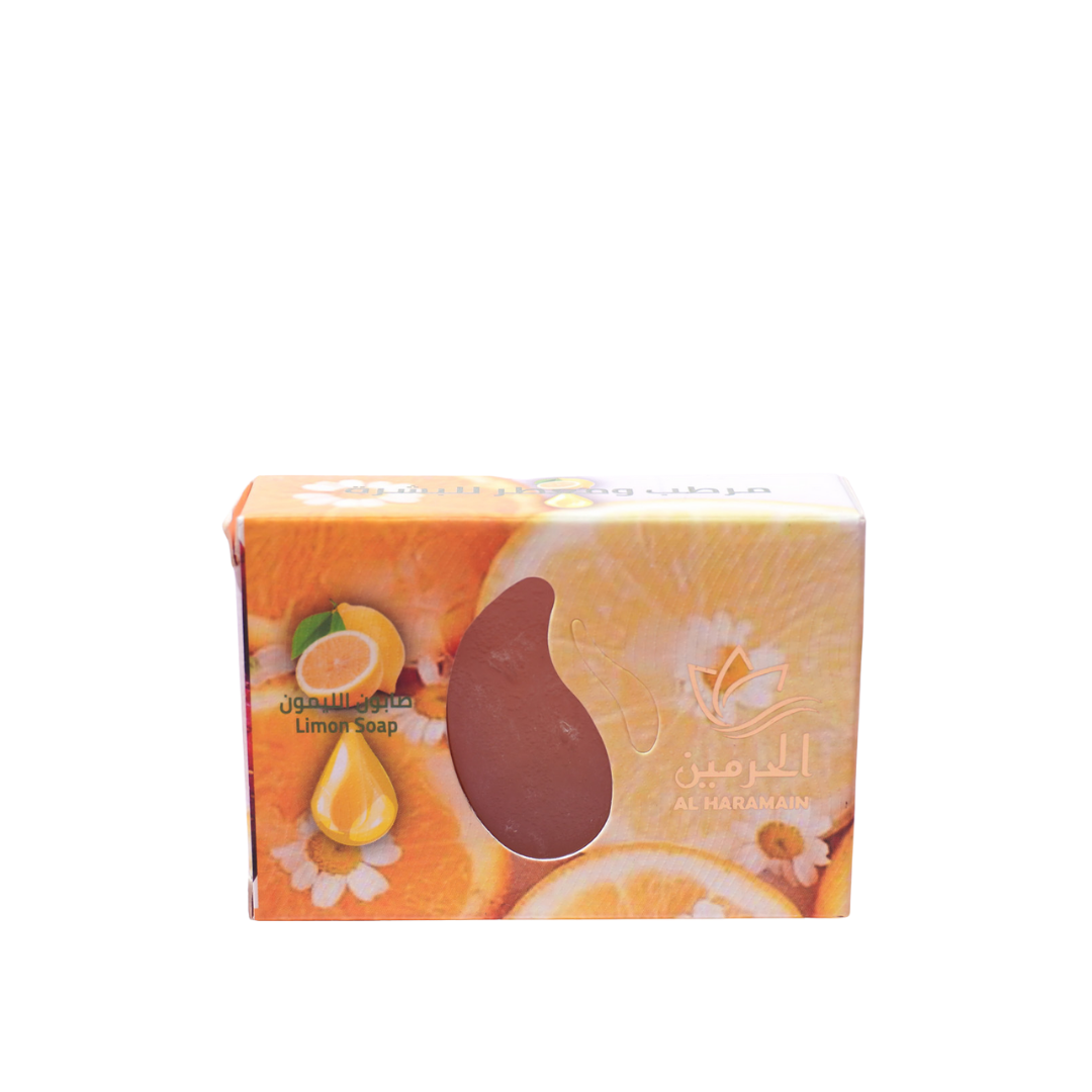 Alharamain Limon Soap -110g | الحرمين صابونة للوجه والجسم بالليمون - 110 غ