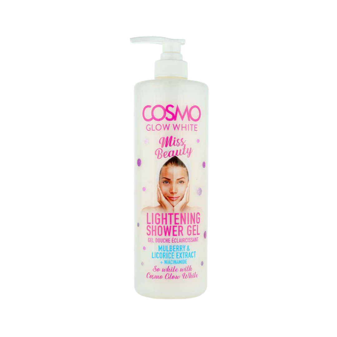 COSMO Glow White Whitening Shower Gel Miss Beauty - 1000ml | كوزمو سائل استحمام مفتح للبشرة - 1000 مل