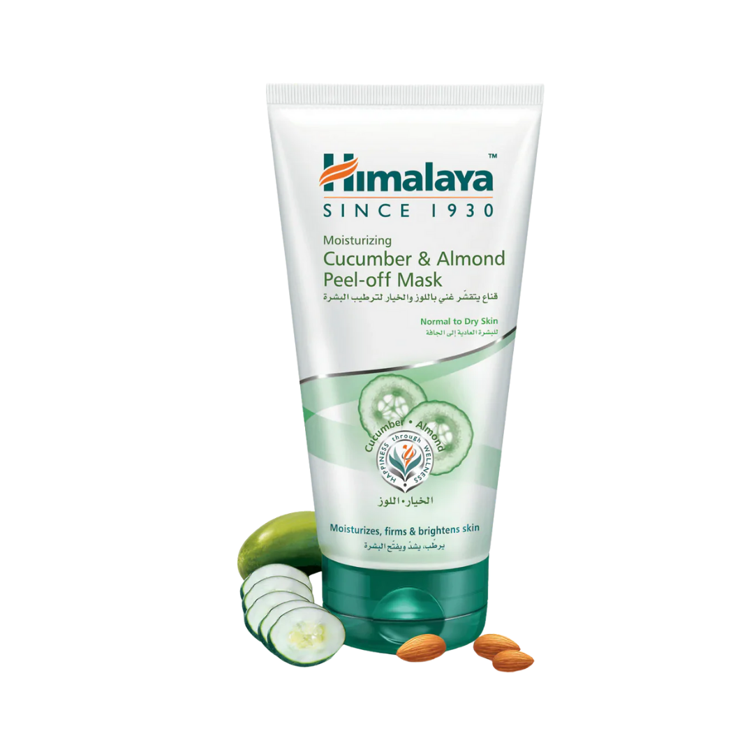 himalaya Moisturizing Cucumber & Almond Peel Off Mask - 150ml | هيمالايا ماسك للوجه بخلاصة الخيار واللوز - 150 مل