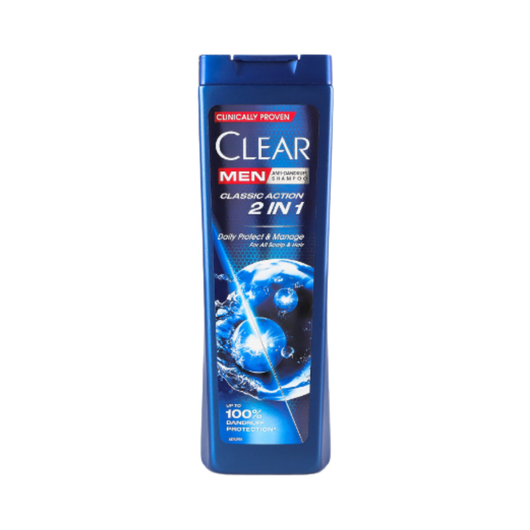 Clear  Anti-Dandruff Shmpoo Classic Action 2 In 1 - 360ml | كلير شامبو و بلسم 2 في 1 ضد القشرة للرجال - 360 مل