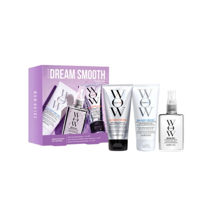 COLOR WOW Dream Smooth Kit - 3pcs - 75mlx75mlx50ml | كولور واو مجموعة العناية بالشعر - 3 قطع - 75 مل x 75 مل x 50 مل