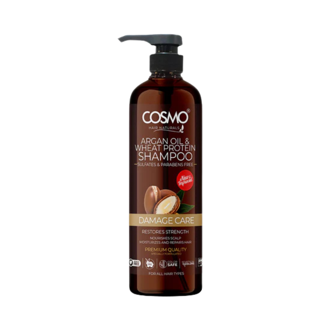 Cosmo Argan Oil & Wheat Protein Shampoo - 1000ml | كوزمو شامبو بزيت الارغان و بروتين القمح - 1000 مل