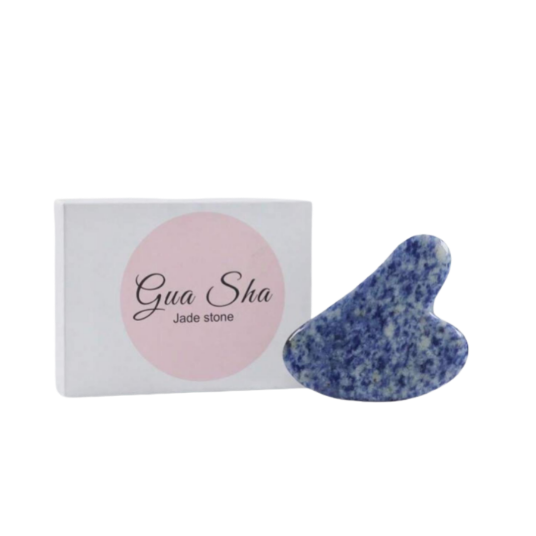 1 Pc Of Gua Sha Blue Point Jade Packed | كوا شا حجر اليشم الازرق - قطعة واحدة