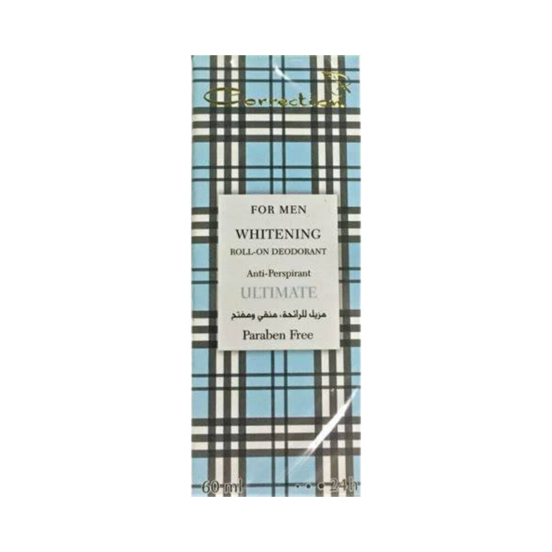Correction Whitening Roll on Deodorant for Men Ultimate - 60ml | كوريكشن رول مزيل تعرق و مفتح للرجال - 60 مل