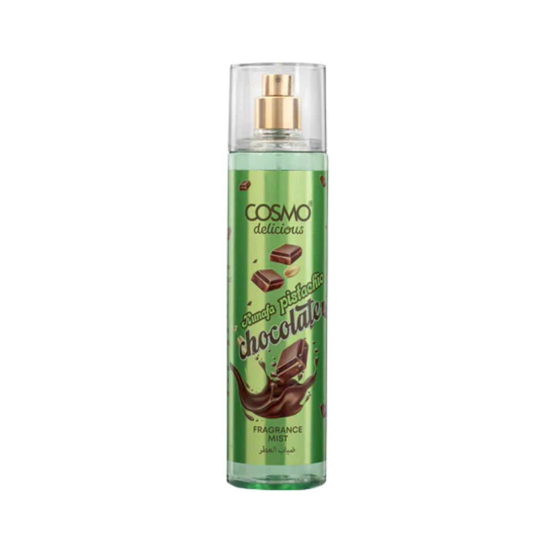 Cosmo Kunafa Pistachio & Chocolate Fragrance Mist - 250ml | كوزمو ميست للجسم برائحة البيستاشيو و الكنافة وشوكولا - 250 مل