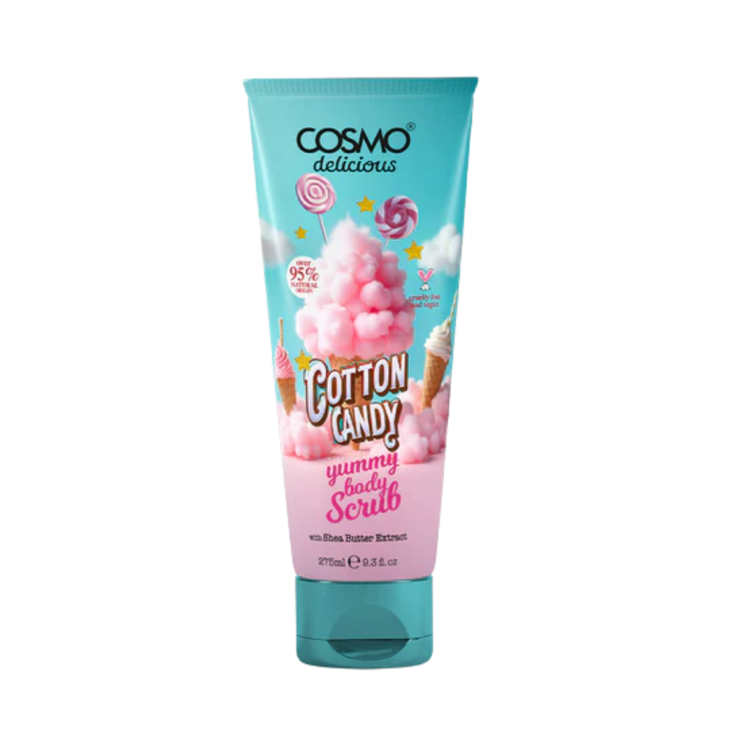 COSMO Cotton Candy  Yummy Body Scrub - 275ml | كوزمو سكراب للجسم برائحة الحلوى - 275 مل